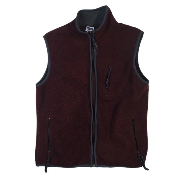 BY156 Vintage Old Navy Fleece Vest Jacket M - Picture 1 of 2